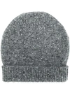 Thom Browne Striped Tweed Jersey Hat In Grey
