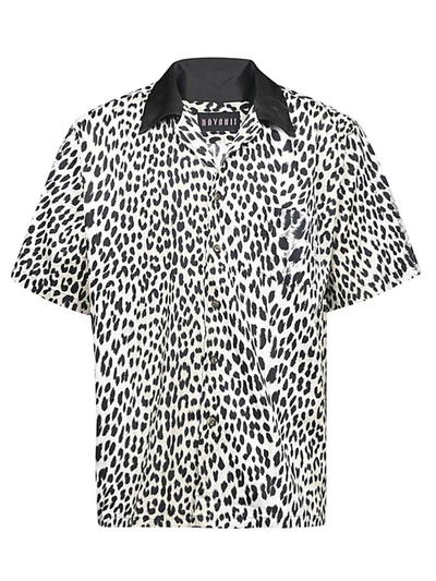 Havanii Leopard Print Cotton Shirt In Black
