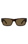 Givenchy Men's 4g 56mm Rectangular Sunglasses In Dark Havana Roviex