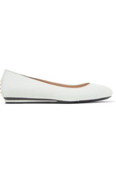 Tod's Calf-hair Ballet Flats In White