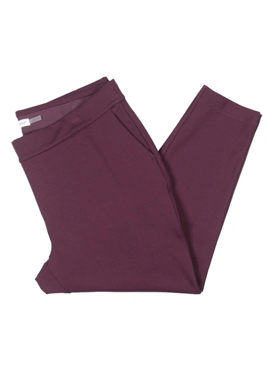 Calvin Klein Plus Womens Stretch Office Dress Pants In Purple