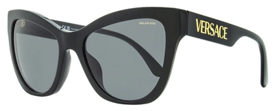 Versace Women's Cat Eye Sunglasses Ve4417u Gb1-81 Black 56mm