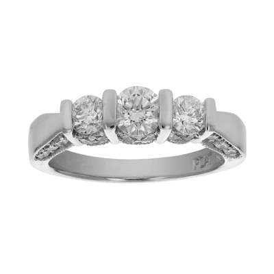 Vir Jewels 1 1/2 Cttw Diamond 3 Stone Ring Platinum In White