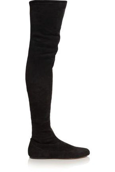 Alaïa Stretch-suede Over-the-knee Boots In Black
