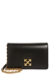 Off-white Jitney 0.5 Leather Shoulder Bag In Black