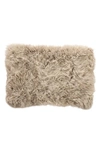 Natural New Zealand Rectangular Sheepskin Throw In Taupe