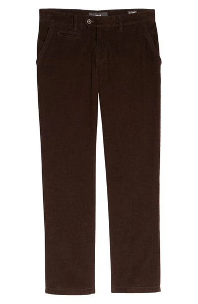 Brax Everest Flat Front Stretch Corduroy Dress Pants In Brown