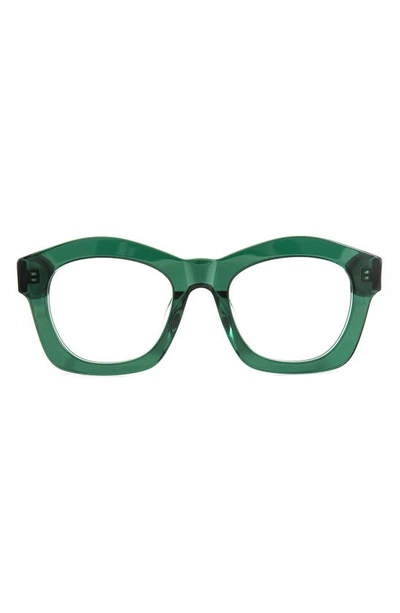 Aqs Quentin 50mm Rounded Square Optical Frames In Emerald | ModeSens