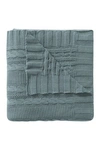 Vcny Home Dublin Cable Knit Throw Blanket In Blue