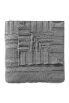 Vcny Home Dublin Cable Knit Throw Blanket In Silver