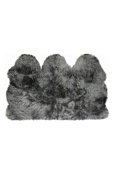 Natural New Zealand Triple Sheepskin Throw In Grey