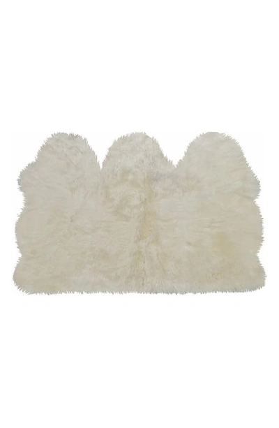 Natural New Zealand Triple Sheepskin Throw In Gold