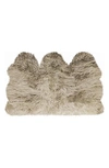 Natural New Zealand Triple Sheepskin Throw In Taupe