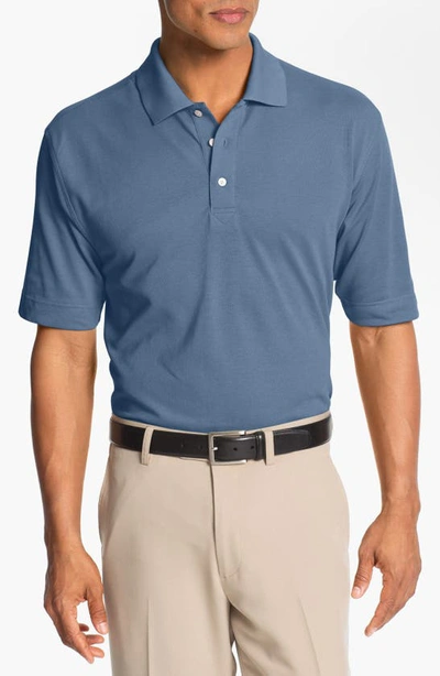 Cutter & Buck Championship Classic Fit Drytec Golf Polo In Sea Blue