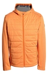 Cutter & Buck Altitude Wind Resistant Hooded Jacket In Satsuma