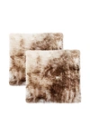 Natural New Zealand Genuine Sheepskin Shearling Chair Seat Pad In Gradient Chocolate