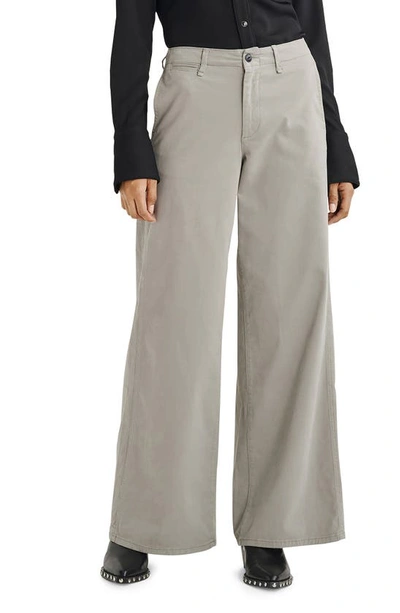 Rag & Bone Women's Sofie Cotton-blend Wide-leg Chino Pants In Grey