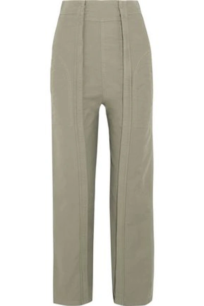 Chloé Cotton-twill Pants In Sand