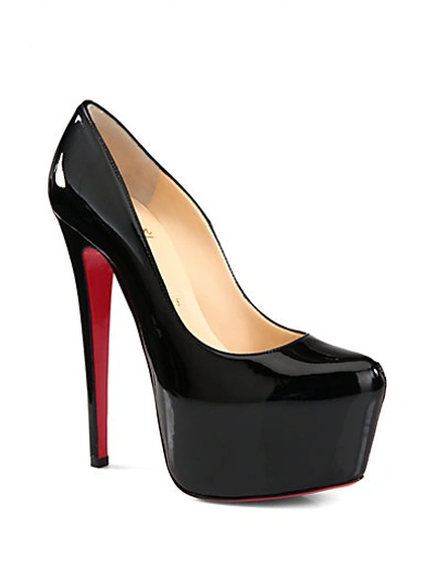 Christian Louboutin Daffodile Patent Leather Platform Pumps In Black |  ModeSens