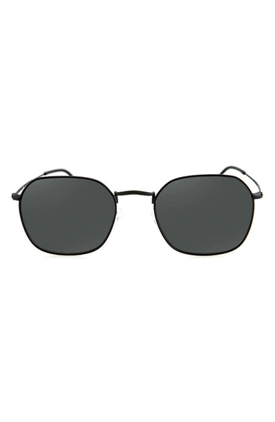 Aqs Kai 50mm Polarized Oval Sunglasses In Black