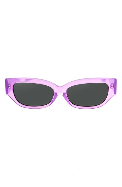 Aqs Lucia 55mm Polarized Cat Eye Sunglasses In Purple