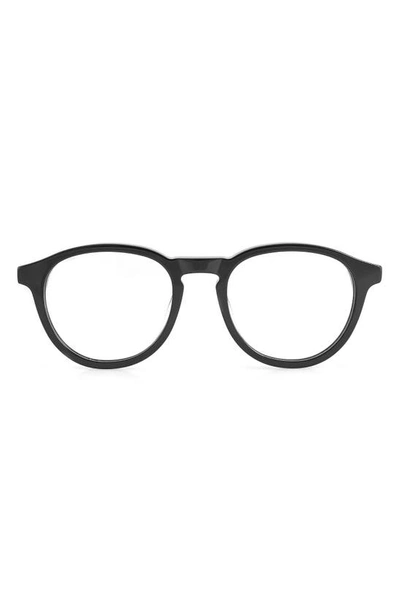 Aqs Albie 50mm Round Optical Frames In Black