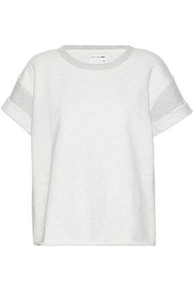 Rag & Bone Woman Slub Cotton-terry Top Light Gray