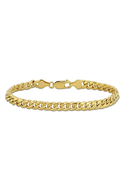 Delmar Miami Cuban Link Chain Bracelet In Gold