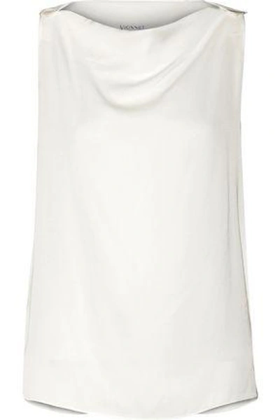 Vionnet Woman Silk-blend Satin Top White