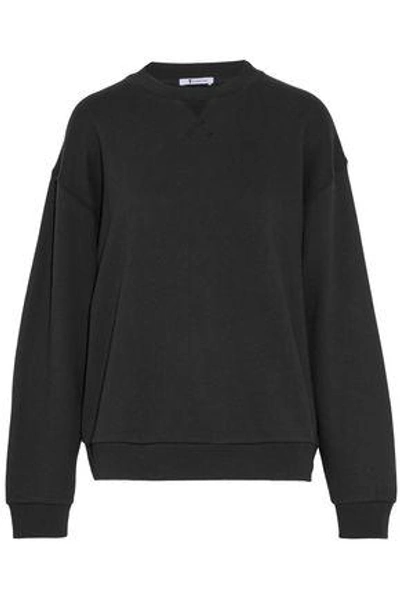 Alexander Wang T Cotton-blend Jersey Sweatshirt In Black