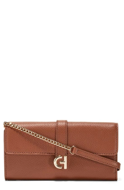 Cole Haan On A Chain Crossbody Wallet In British Tan