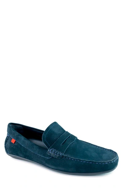 Marc Joseph New York Union 4.0 Driver Loafer In Navy Italo Grainy