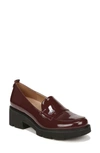 Naturalizer Darry Leather Loafer In Caberet Sauvignon Red Patent