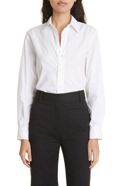 Nili Lotan Raphael Poplin Shirt In White