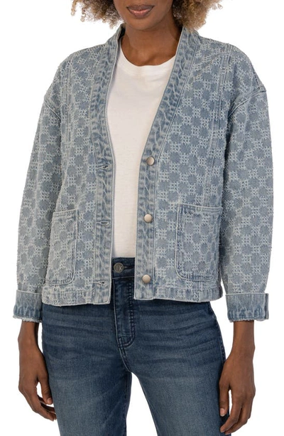 Kut From The Kloth Coco V-neck Denim Jacket In Nestle