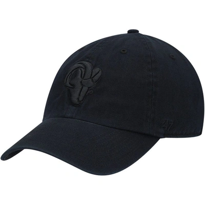 47 ' Black Los Angeles Rams Team Tonal Clean Up Adjustable Hat
