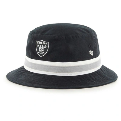 47 ' Black Las Vegas Raiders Striped Bucket Hat