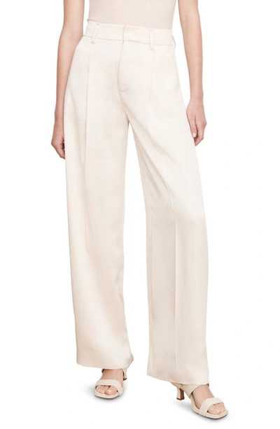 Vince Satin Wide Leg Pants In Enoki