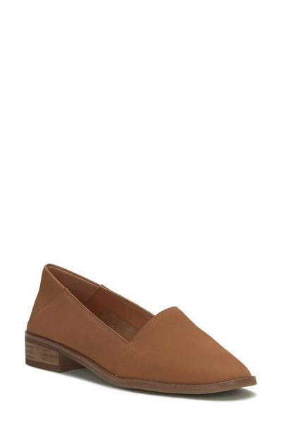 Lucky Brand Harping Flat In Saddle Nubuck