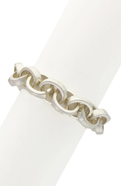 Olivia Welles Chunky Chain Link Bracelet In Gray