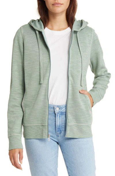 Tommy Bahama Tobago Bay Cotton Blend Zip-up Hoodie In Tropical Fern