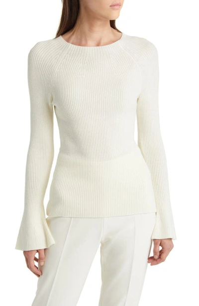 Kobi Halperin Mercer Rib Wool Sweater In Ivory