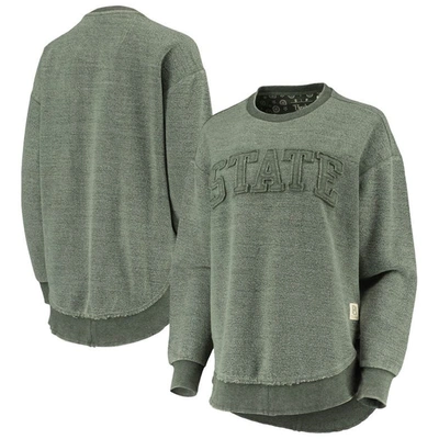 Pressbox Green Michigan State Spartans Ponchoville Pullover Sweatshirt