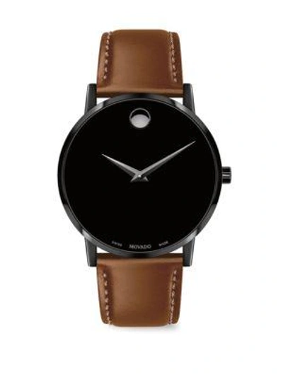 Movado Museum Classic Watch In Black
