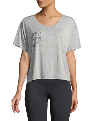 For Better Not Worse Boxy Short-sleeve Graphic Tee, Gray