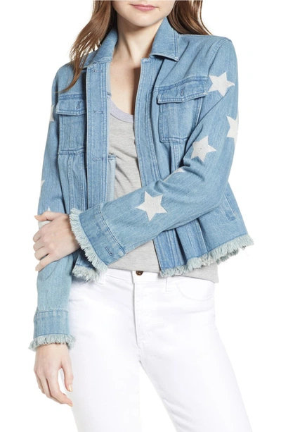 Cupcakes And Cashmere Affleck Embroidered Star Denim Jacket