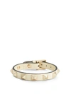 Valentino Garavani Rockstud Leather Bracelet In Ivory