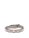 Valentino Garavani Valentino - Rockstud Leather Bracelet - Womens - Grey