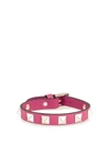 Valentino Garavani Rockstud Leather Bracelet In Pink