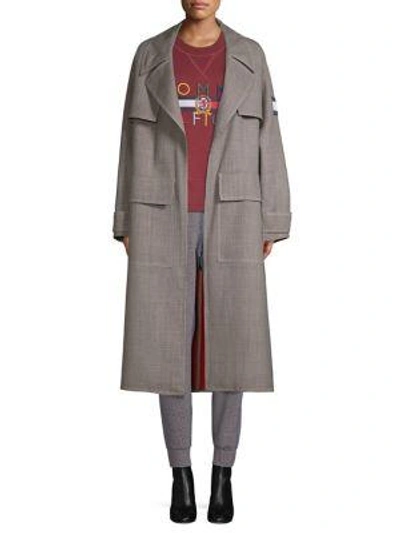 Tommy Hilfiger His For Her Wool-blend Trench Coat In Meteorite